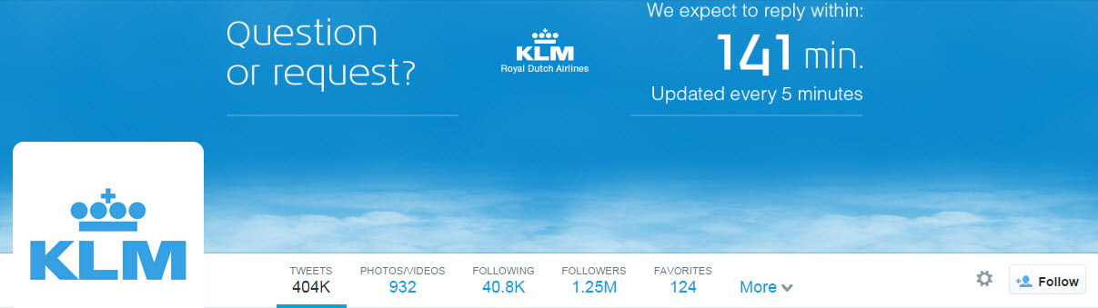 KLM Twitter