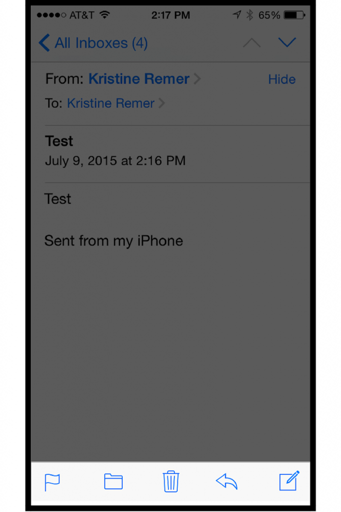 iOS email