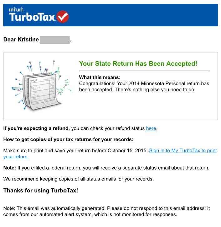 turbotax email