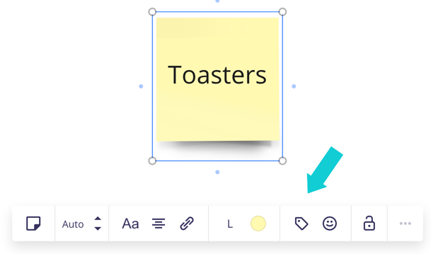 Add tags to sticky notes in Miro