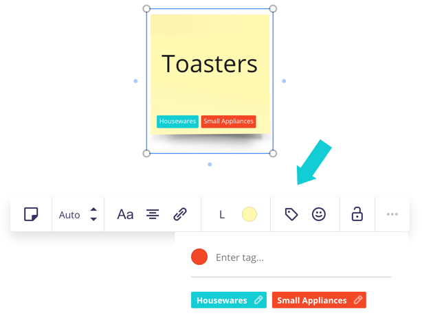 Color-code labels in Miro